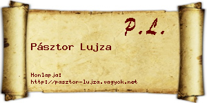 Pásztor Lujza névjegykártya