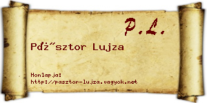 Pásztor Lujza névjegykártya